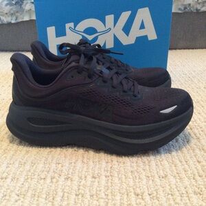 Hoka Women’s Bondi 9 Running Sneaker (NIB) Size 8 Black